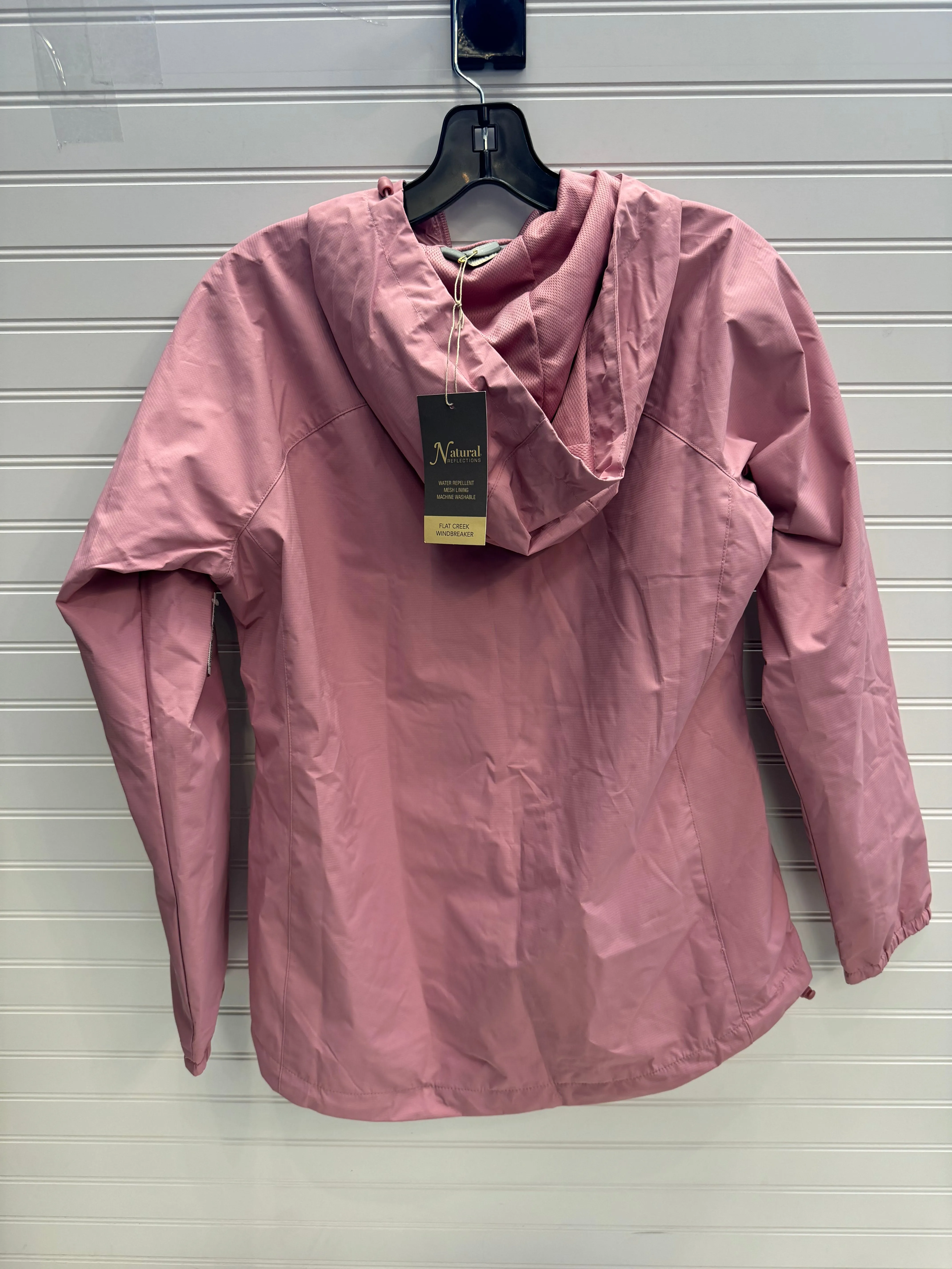 Jacket Windbreaker By Natural Reflections In Pink, Size: S