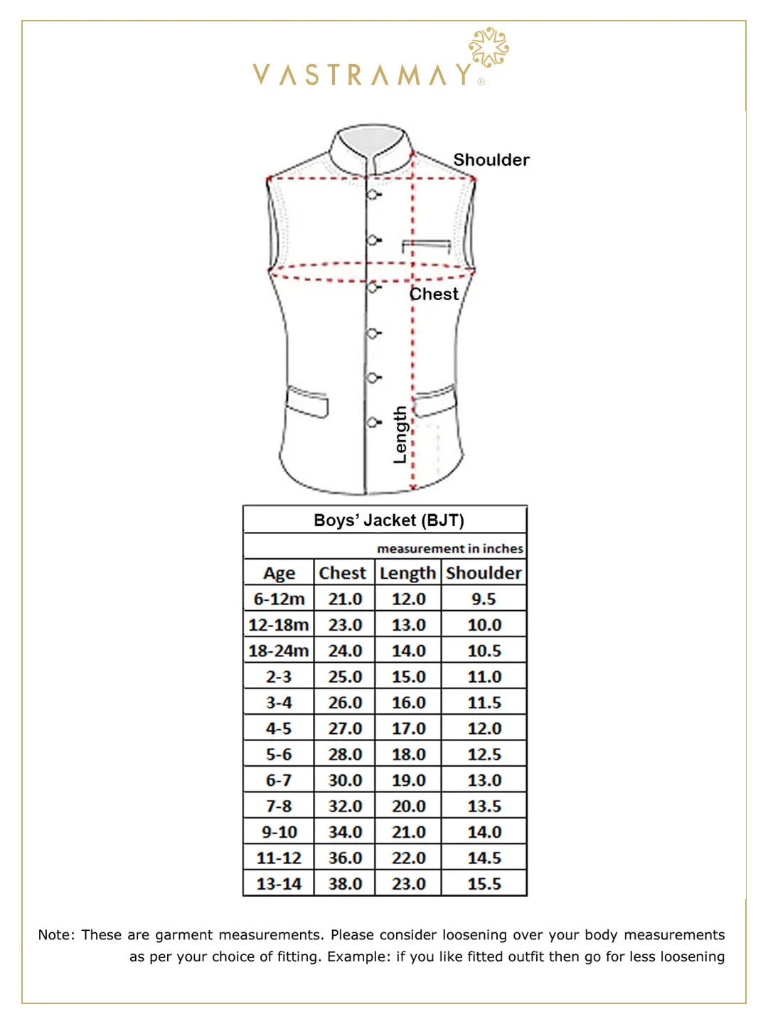 Jashvi Boys Brown Solid Slim-Fit Satin Nehru Jacket