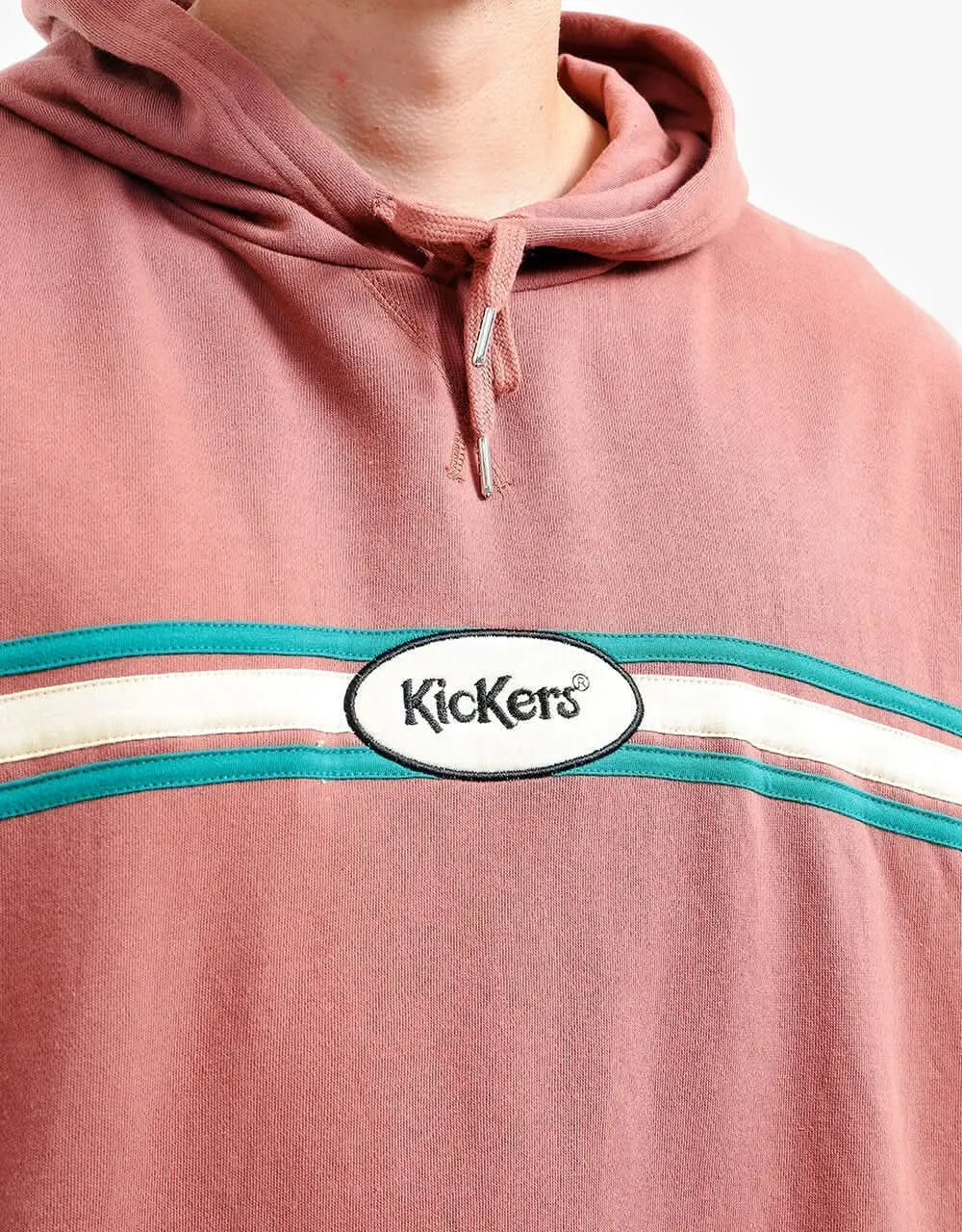 Kickers® Chest Stripe Logo Pullover Hoodie - Brown