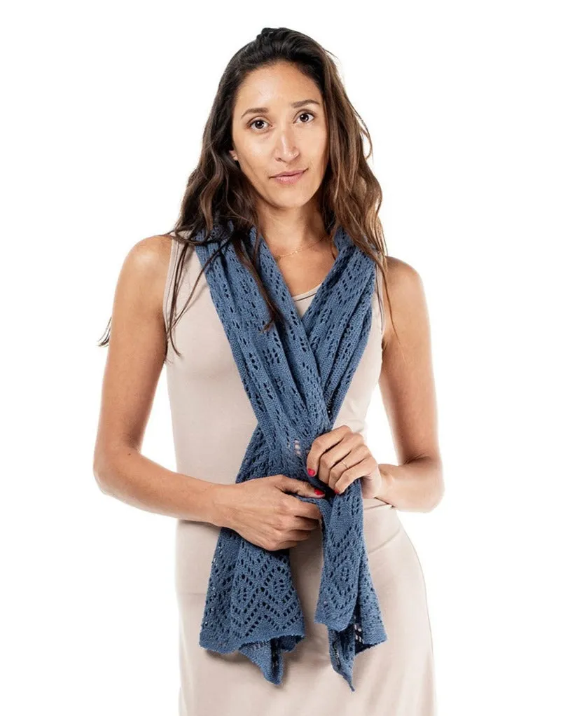 Knitted Cotton Scarf Motiv