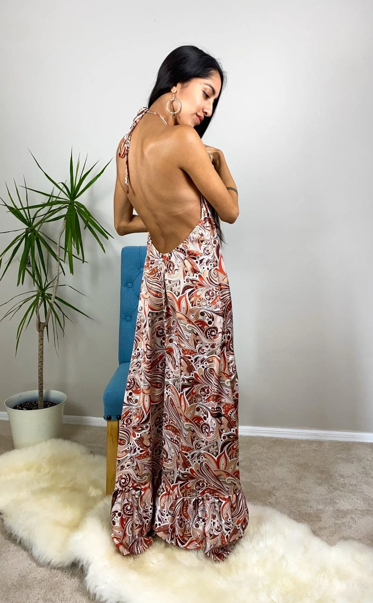 Kona Halterneck Maxi Dress - Multi