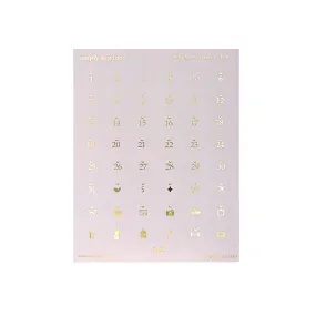 Light Purple Moon Kitty Date Dots (Dates   light gold foil)