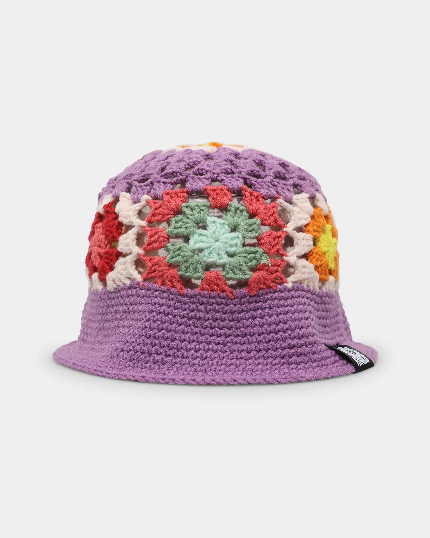 Loiter Crochet Bucket Hat Purple/Multi-Coloured