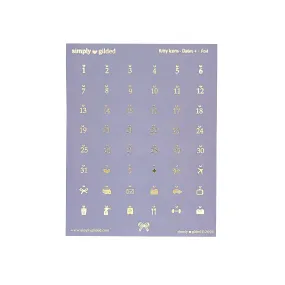 Luna Purple Moon Kitty Date Dots (Dates   light gold foil)