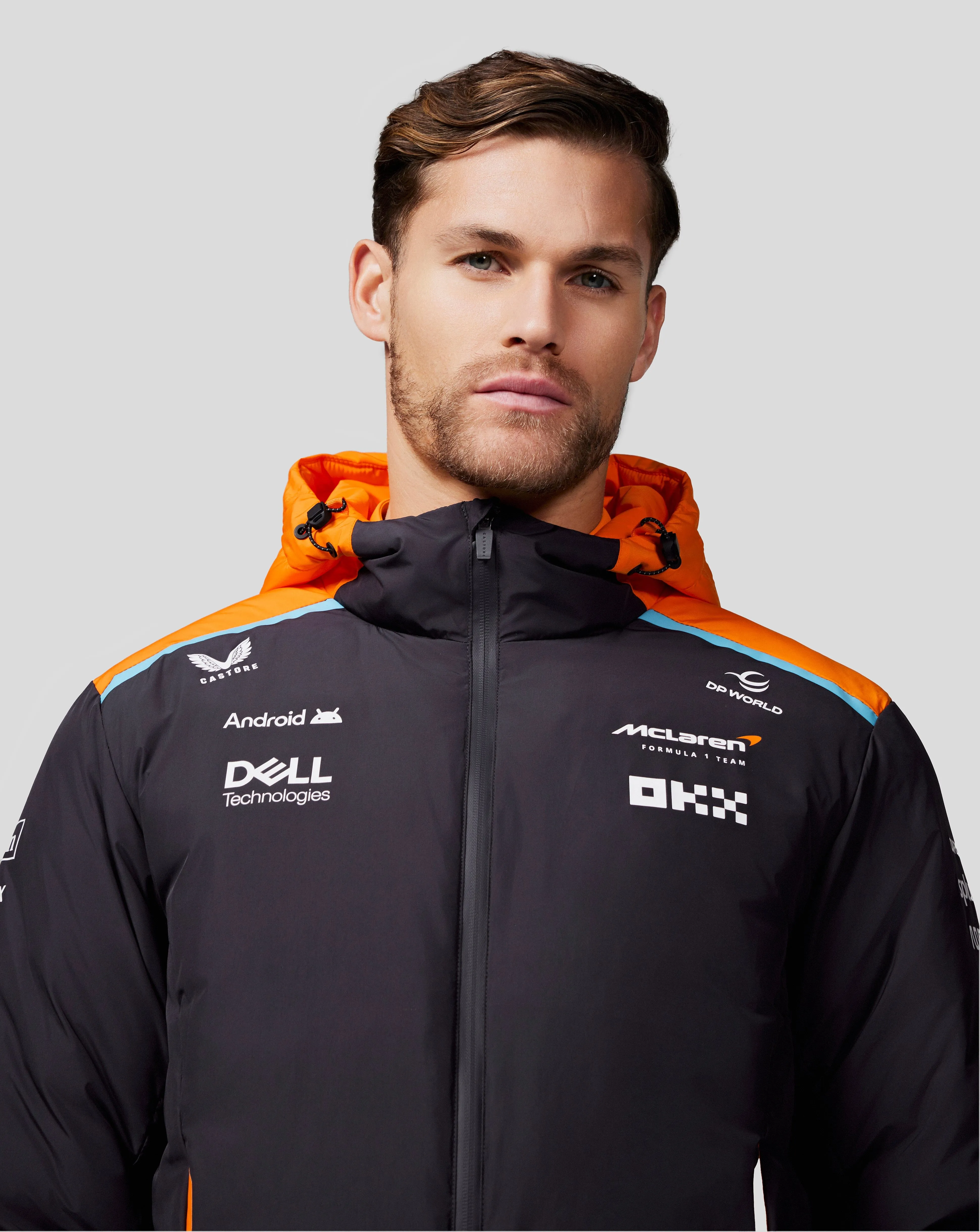 McLaren F1 2024 Team Longline Padded Jacket - Phantom