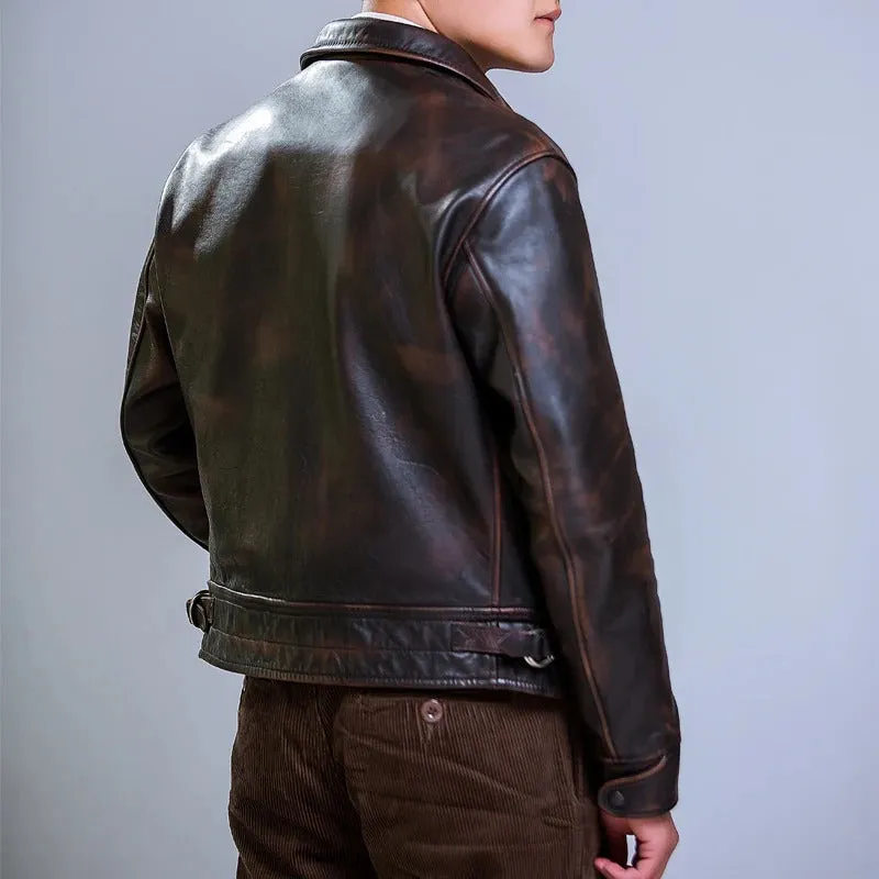 Men's Genuine Cowhide Leather Jacket