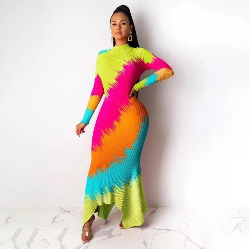 Miami Winters Long sleeved Maxi Dress