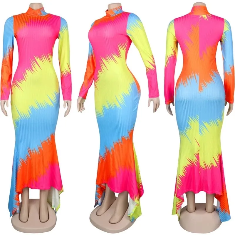 Miami Winters Long sleeved Maxi Dress