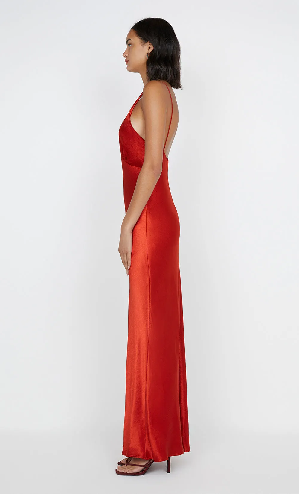 MOON DANCE V MAXI DRESS - CRIMSON