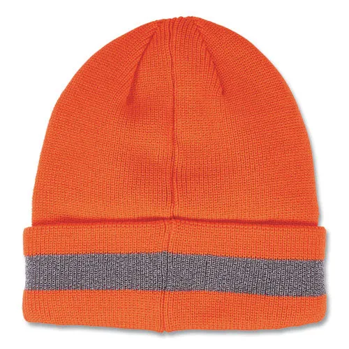 N-ferno 6803 Reflective Rib Knit Winter Hat, One Size Fits Most, Orange