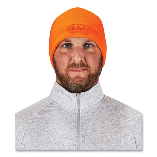 N-ferno 6804 Skull Cap Winter Hat With Led Lights, One Size Fits Most, Orange, Ships In 1-3 Business Days