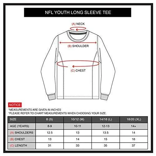 NFL Official Youth Super Soft Supreme Long Sleeve T-Shirt|Las Vegas Raiders