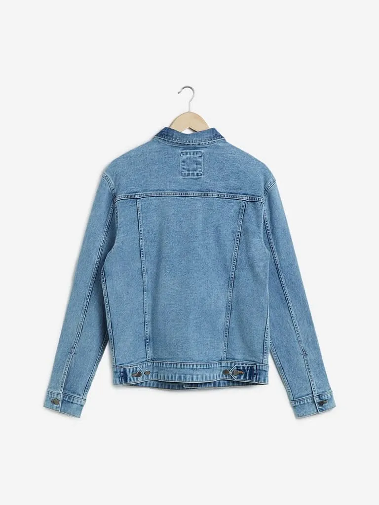 Nuon Blue Slim-Fit Denim Jacket