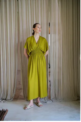 Olivia Maxi Dress in Lime Green