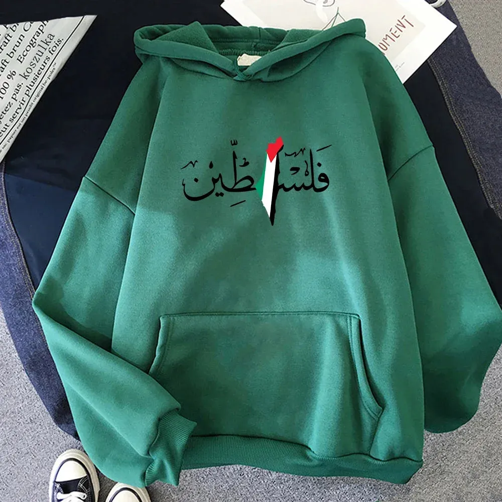 Palestine Hoodie Fashion Women Harajuku Aesthetic Graphic Hoodies Unisex Autumn Winter Vintage Casual Pullover Sweatshirts Bluzy