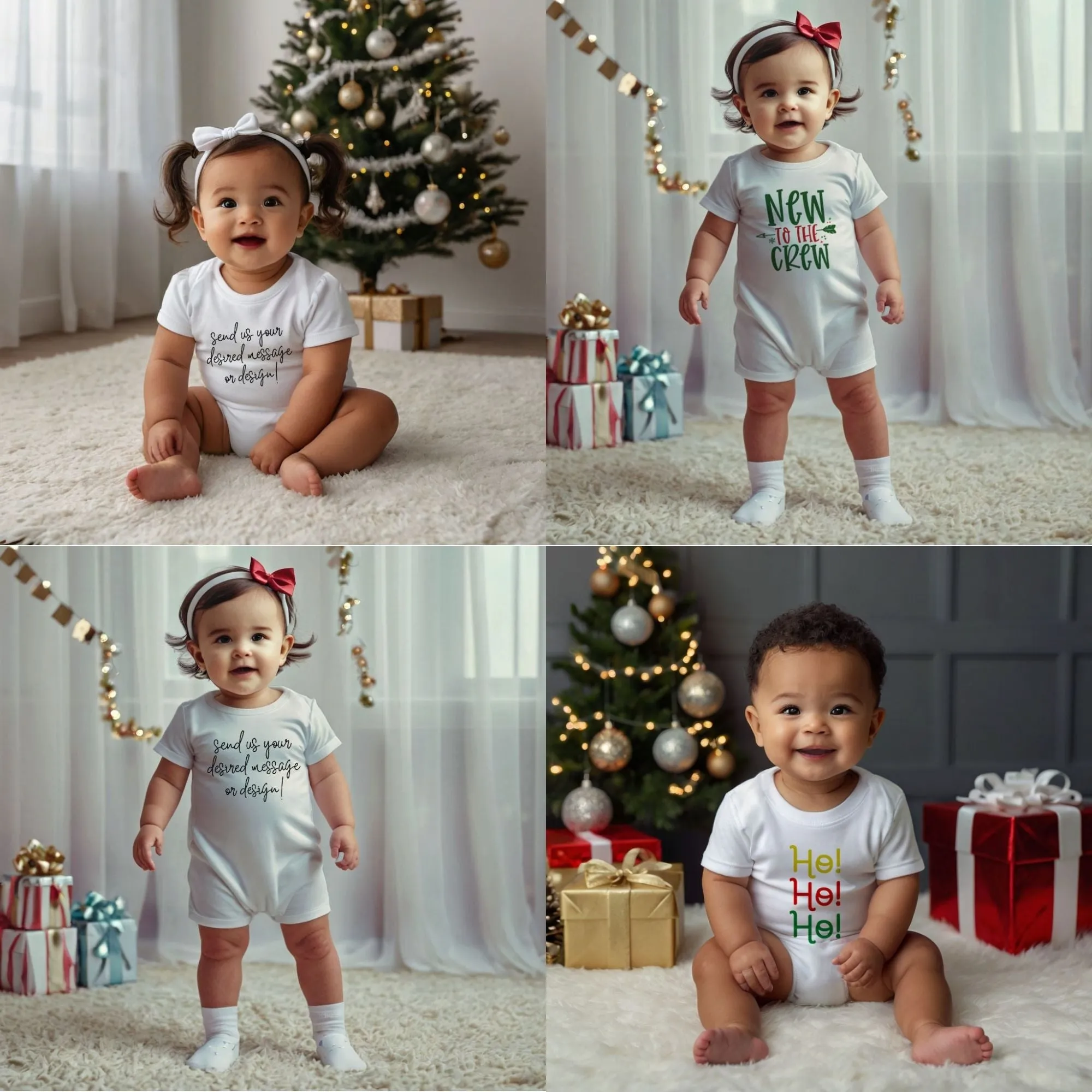 Personalized Baby Christmas Romper My First Christmas Outfit Personalized Baby Holiday Bodysuit Cute 1st Christmas Gift Christmas Toddler Romper