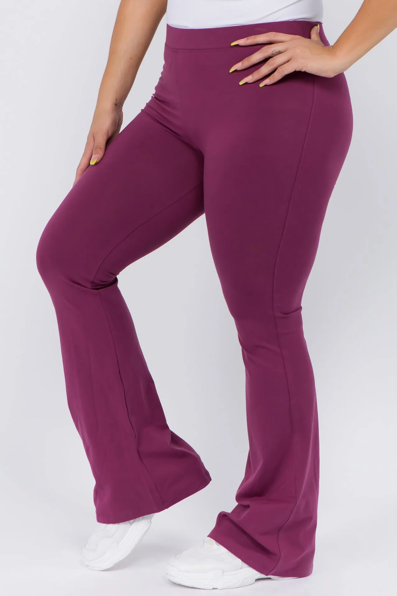 Plus Size Flared Out High Rise Leggings