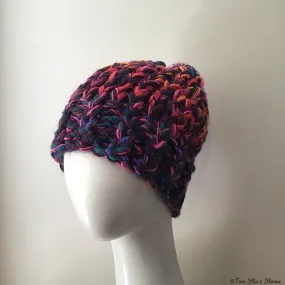 Purple/Pink/Orange Tweed Beanie