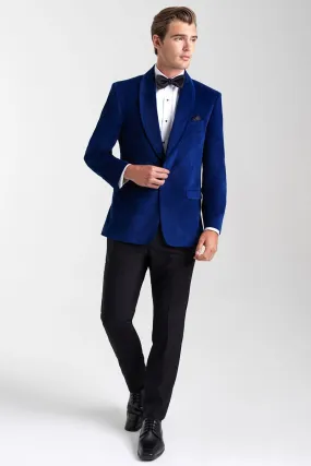 "Venice" Sapphire Blue Velvet Dinner Jacket (Separates)