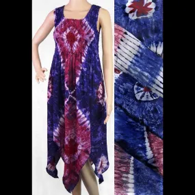 Red, White & Blue Tie-Dye Tank Fairy Dress