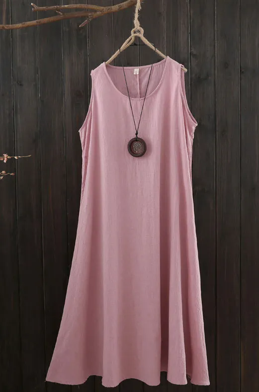 Retro Solid color Inside draped dress with suspenders J073