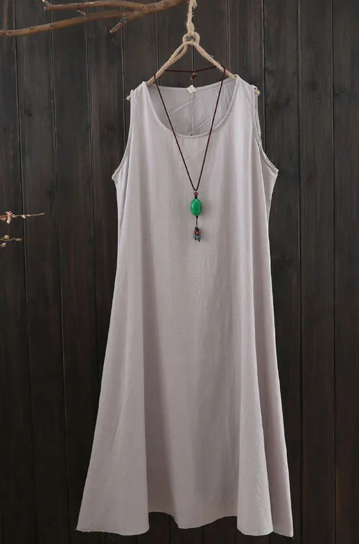 Retro Solid color Inside draped dress with suspenders J073