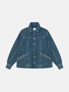 Reve Jacket in Mid-Blue Wash