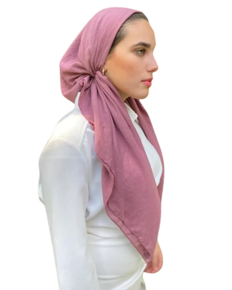 Scarf Bar Classic Solid Plum Pre-Tied Bandanna with Full Grip