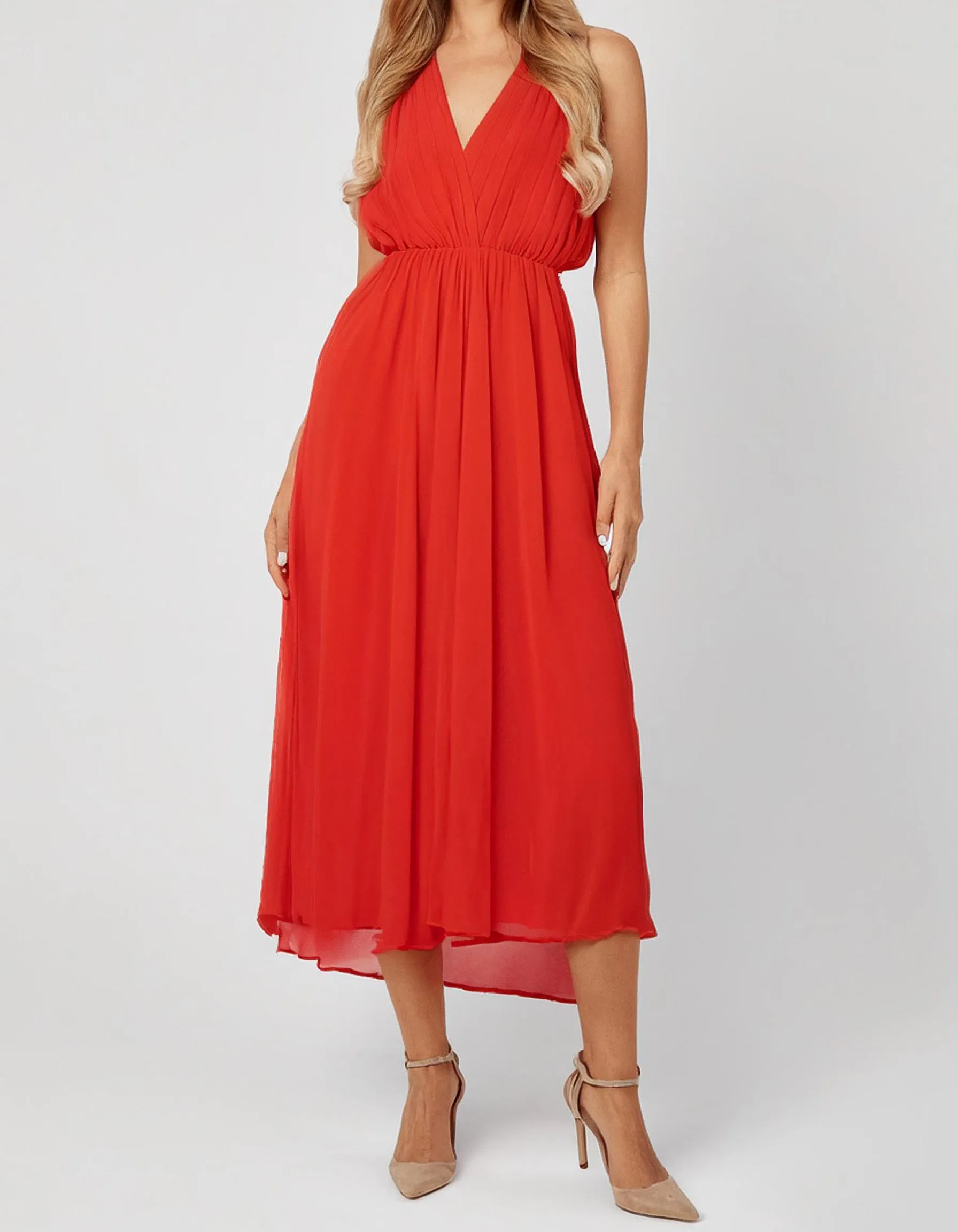 Scarlet Allure Maxi Dress