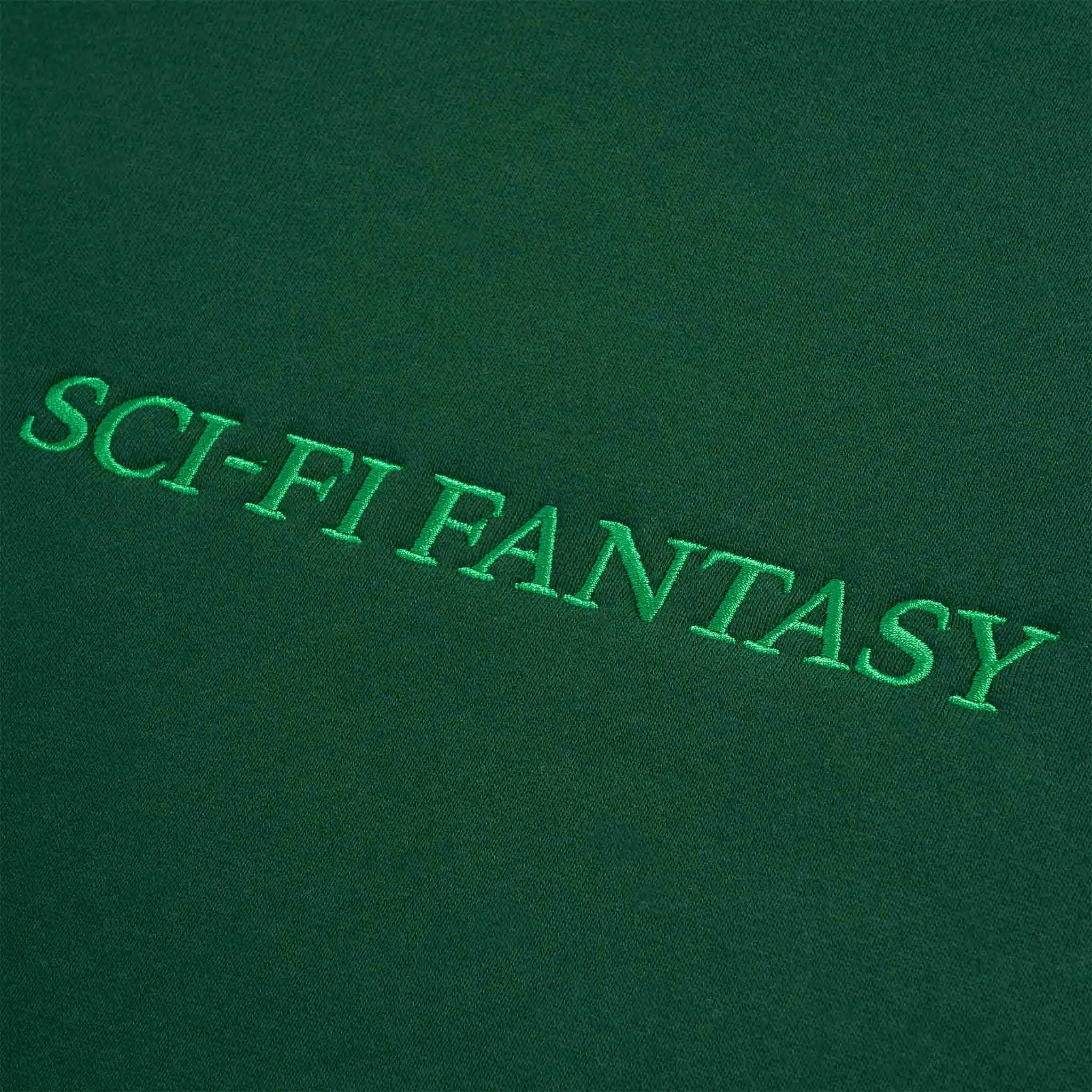 Sci-Fi Fantasy - Embroidered Logo Pullover Hooded Sweatshirt - Dark Green