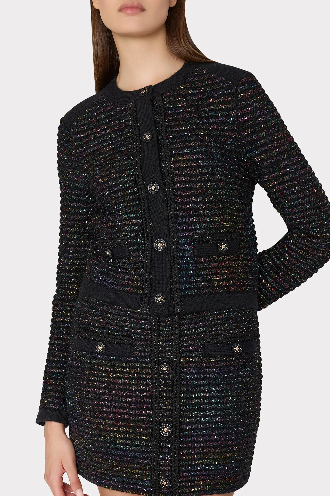 Sequin Textured Cardigan