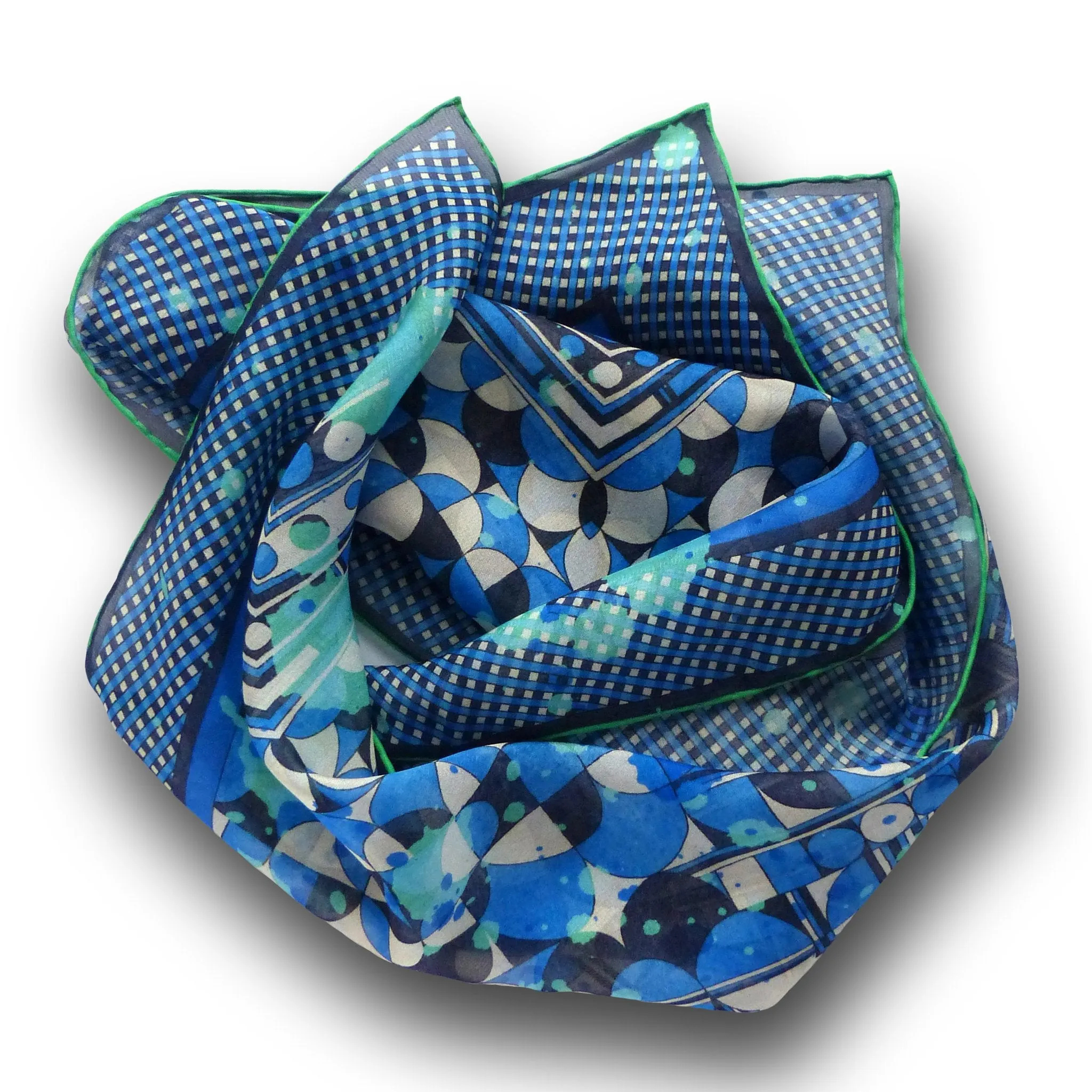 Silk Chiffon Scarf (65cm) - Betty Blue