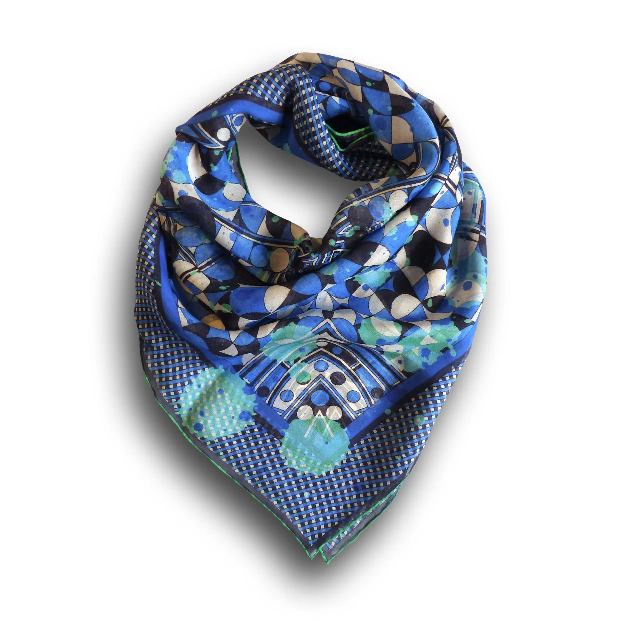 Silk Chiffon Scarf (65cm) - Betty Blue