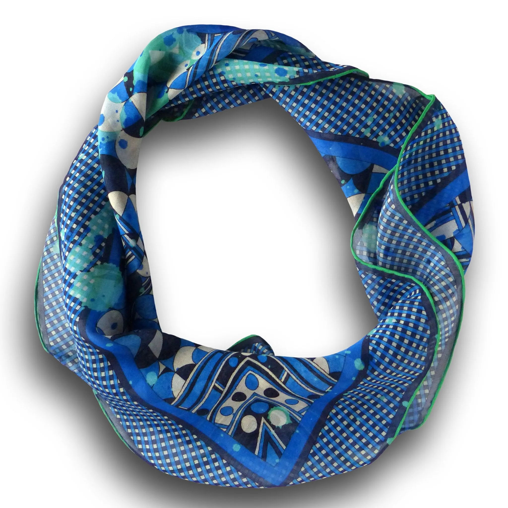 Silk Chiffon Scarf (65cm) - Betty Blue