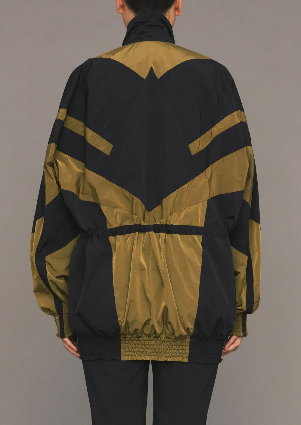 SKI JACKET - LIGHT WEIGHT WATER REPELLENT patchwork black/gold