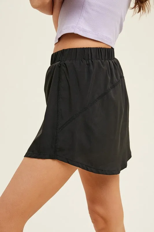 Sola Biker Short Lined Athletic Skirt