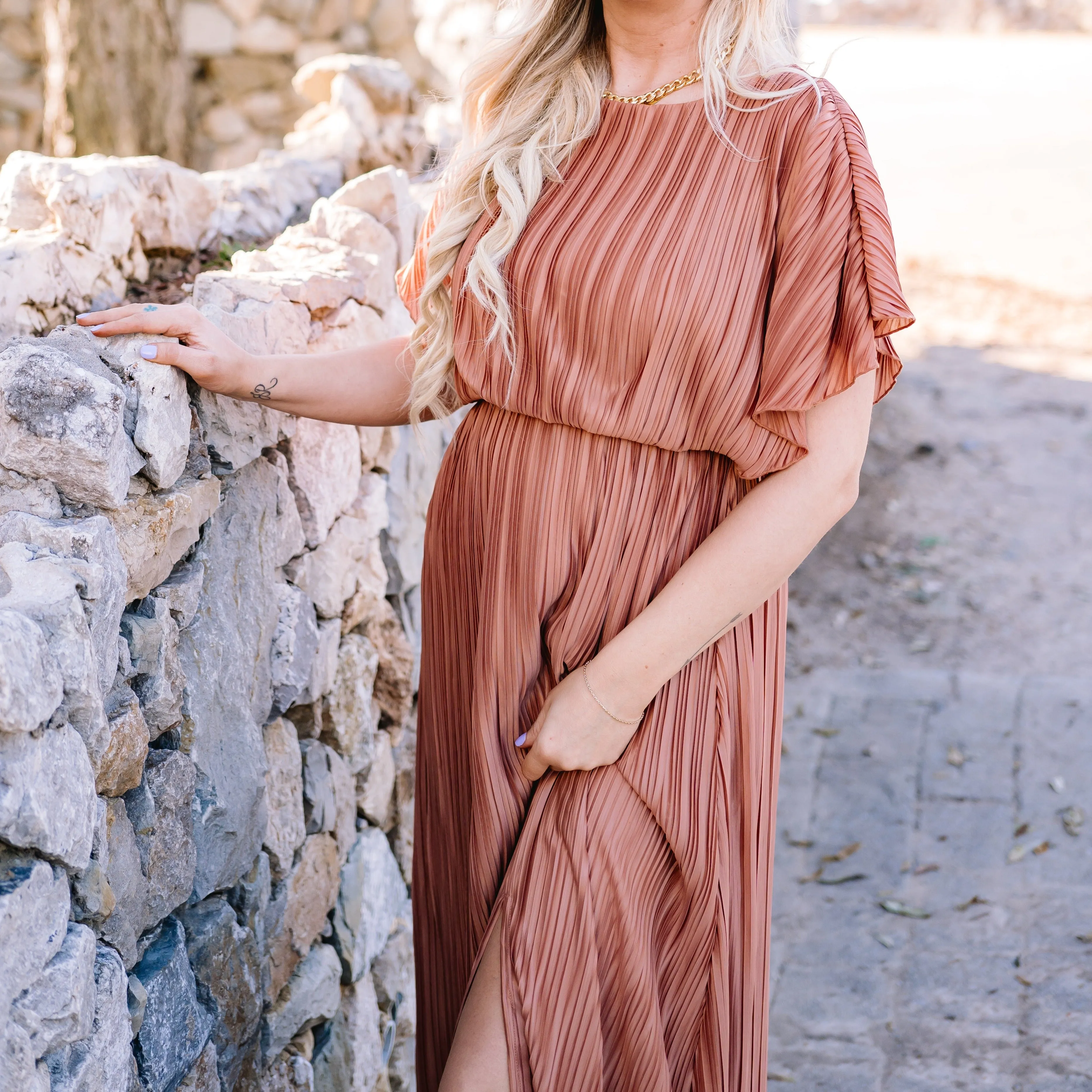 Star of the Show Pleated Maxi Dress