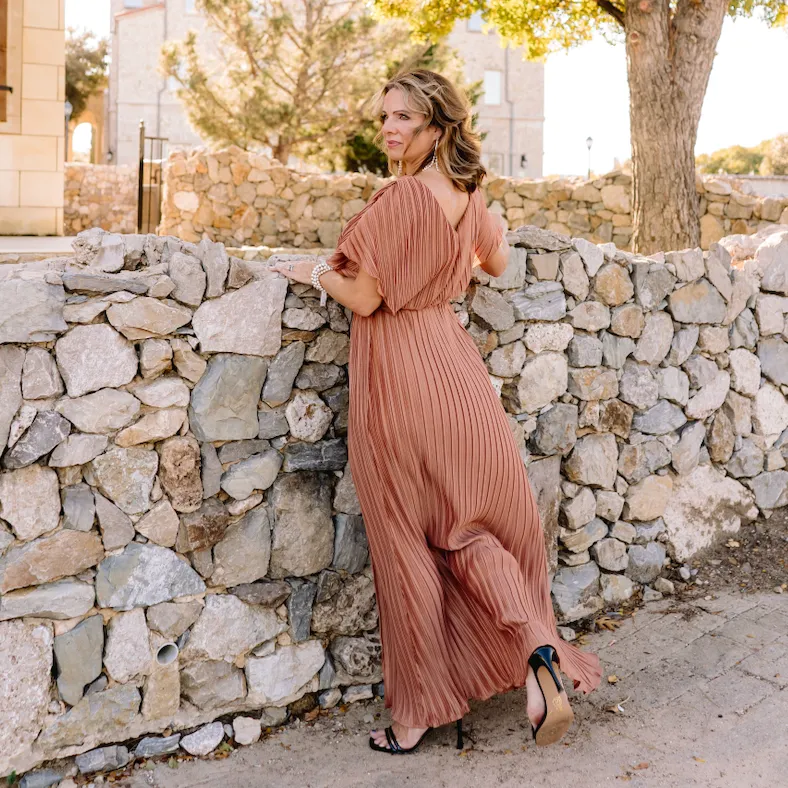 Star of the Show Pleated Maxi Dress