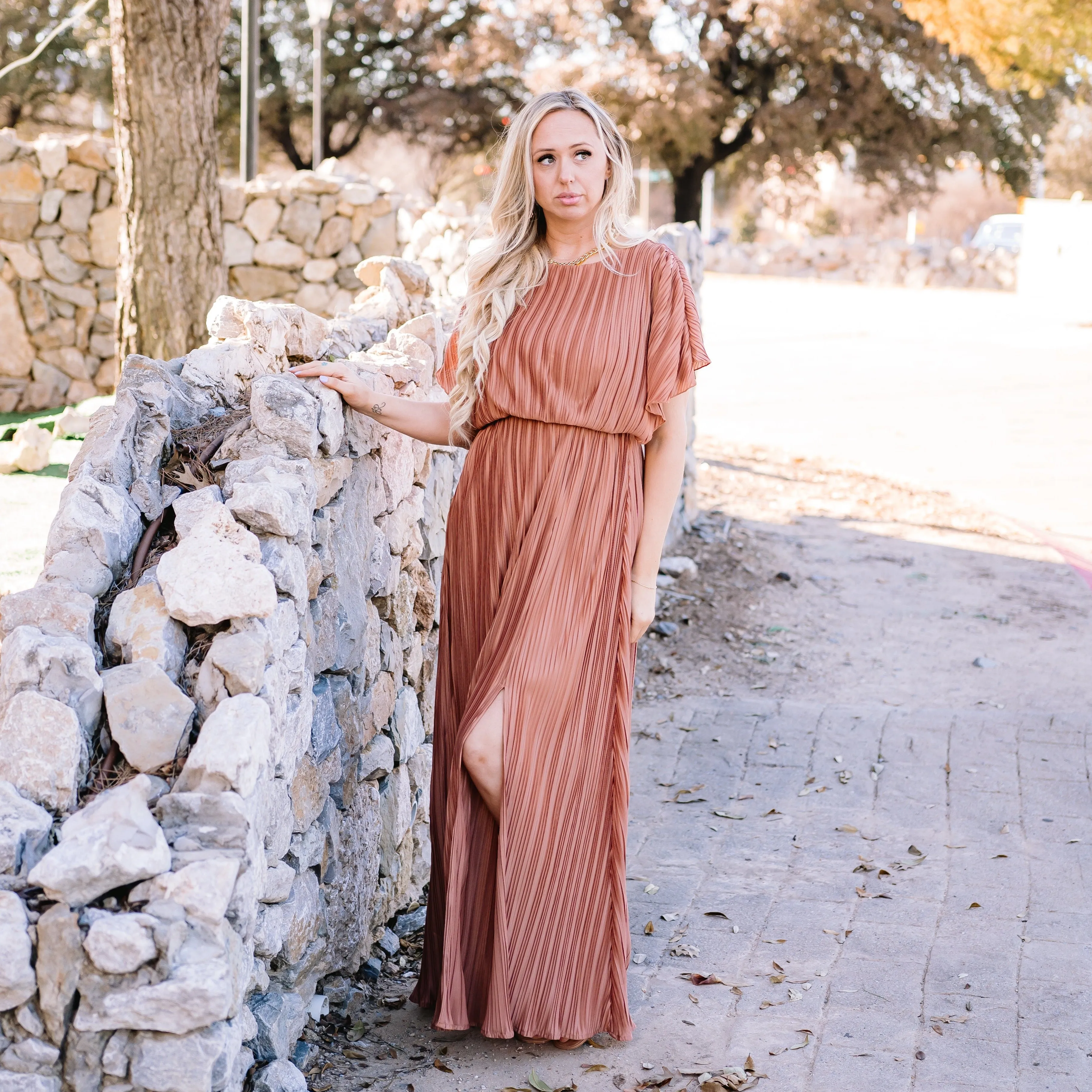 Star of the Show Pleated Maxi Dress