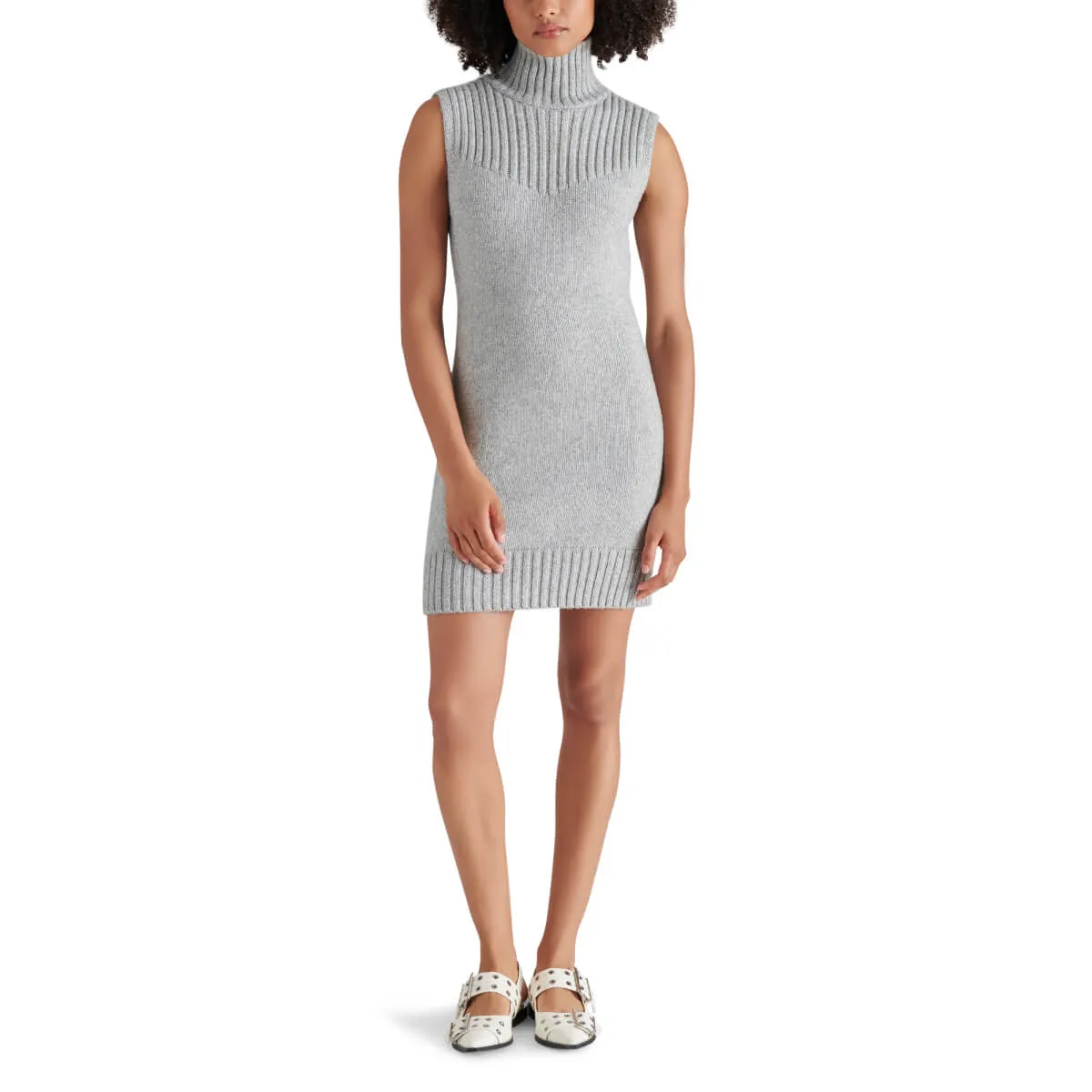 Steve Madden Karissa Turtleneck Sleeveless Sweater Mini Dress