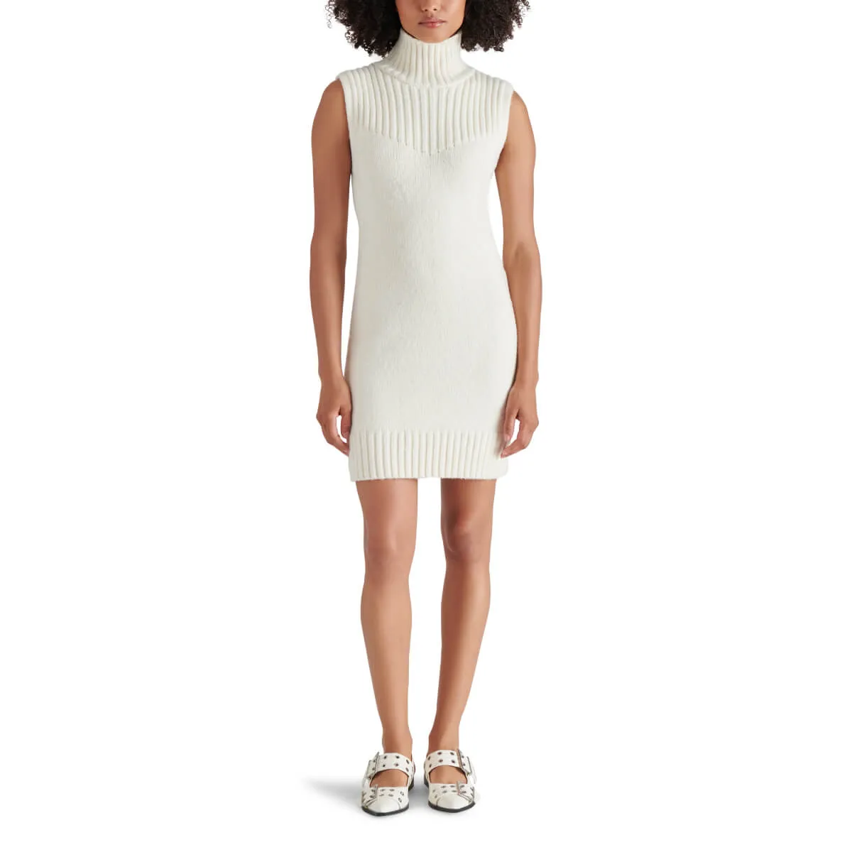 Steve Madden Karissa Turtleneck Sleeveless Sweater Mini Dress