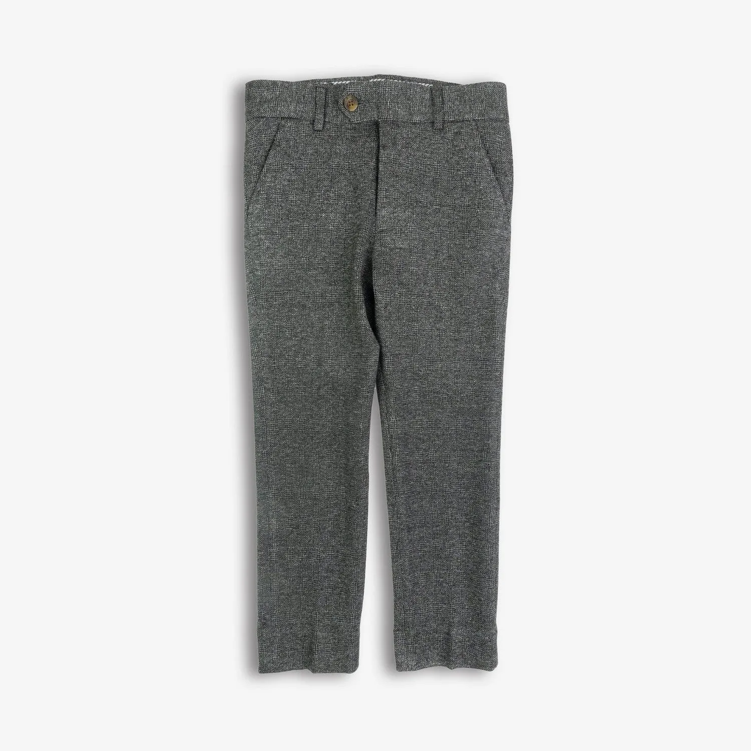 Stretchy Suit Pant | Noir Micro Plaid