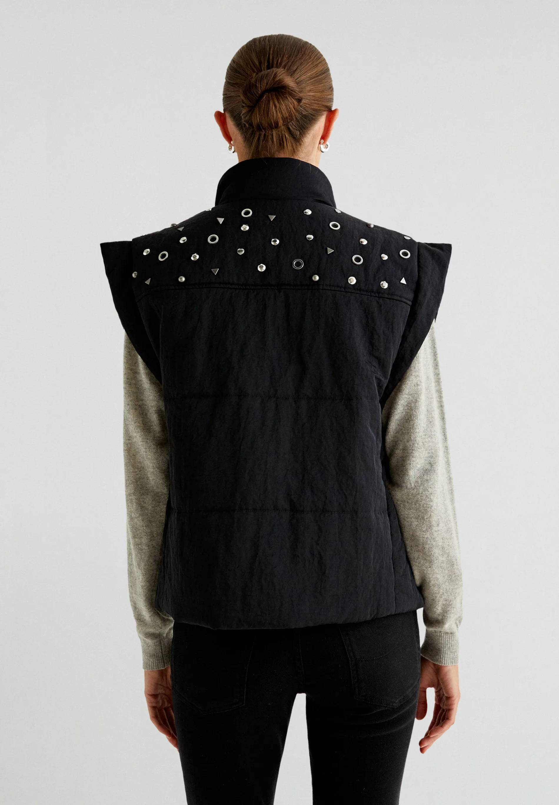 STUDDED POCKET GILET