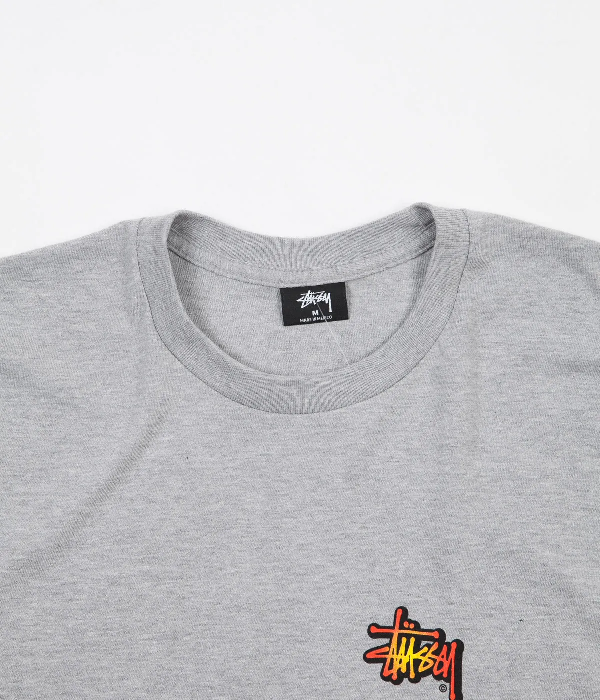 Stussy Fireball Long Sleeve T-Shirt - Grey Heather