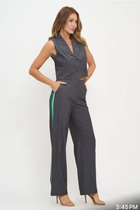 Sybil Stripe Pants & Vest set