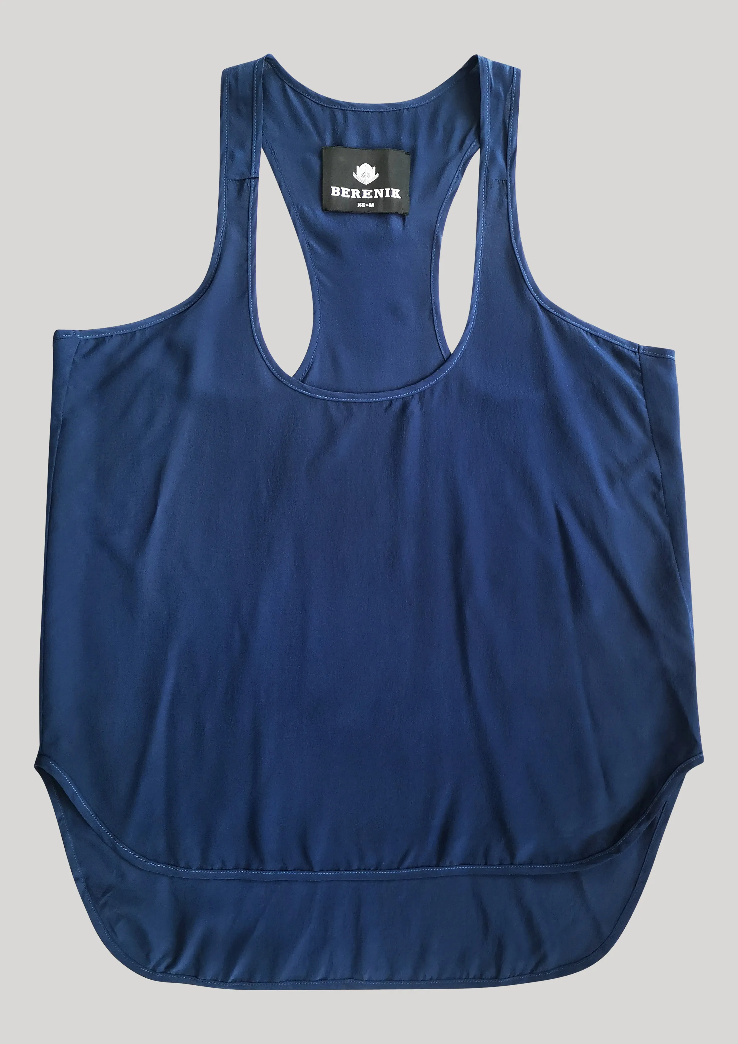 TANK TOP - SILK dark blue