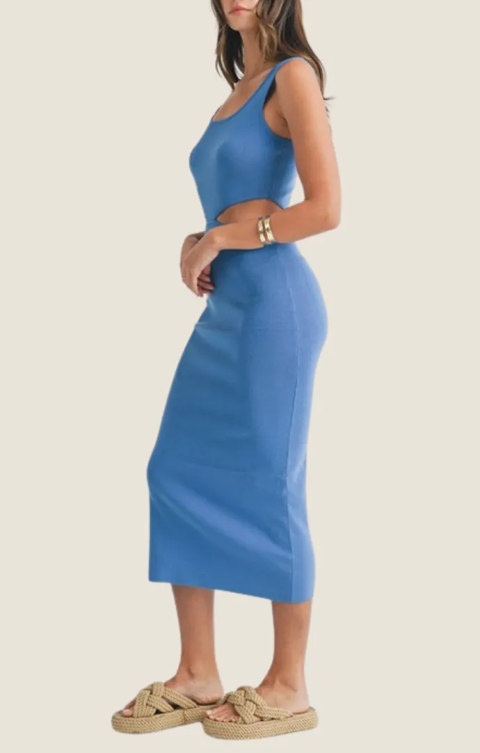 Taryn Sea Blue Knit Dress