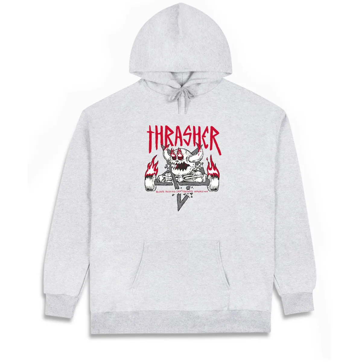 Thrasher x Toy Machine Monster-Gram Hoodie - Ash Grey