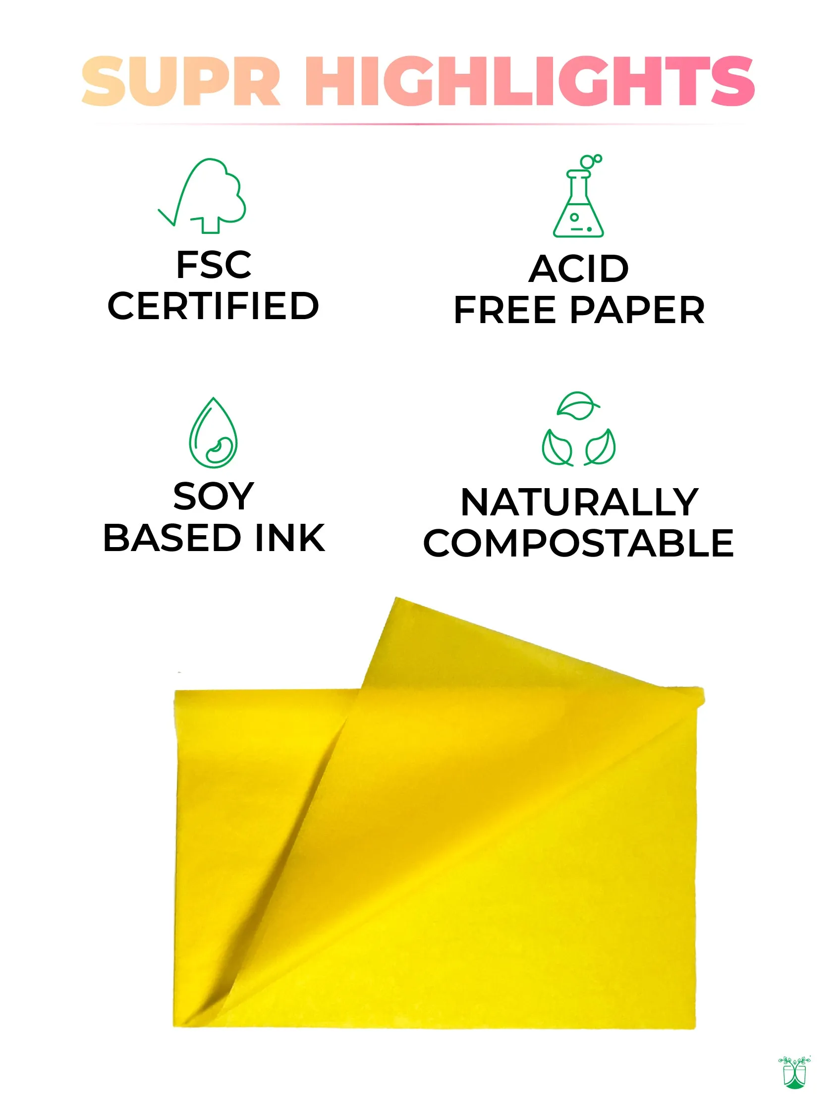 Tissue Paper (Bumblebee). Acid Free & Sustainable Wrapping Paper