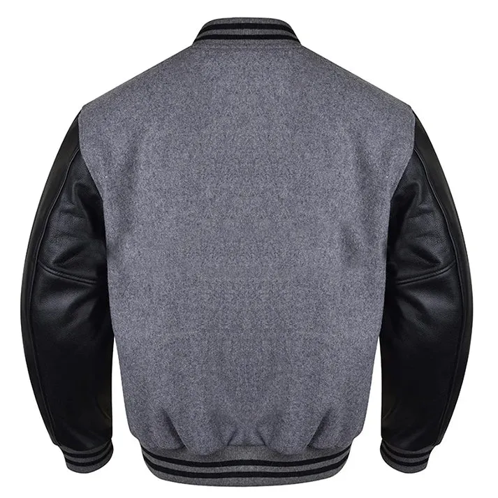 Varsity Jacket - Grey Black